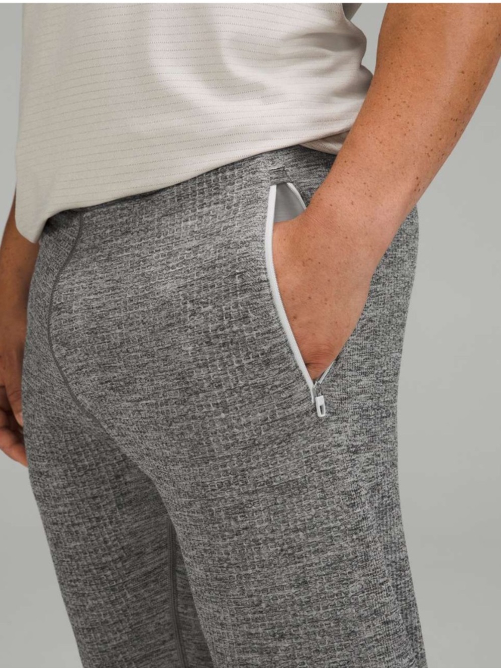 Lululemon Engineered Warmth Merino Wool Jogger Vapor/Gull Grey/Black. Size XL. - Picture 2 of 15